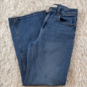 H&M Women's Blue Wide Leg Straight Jeans